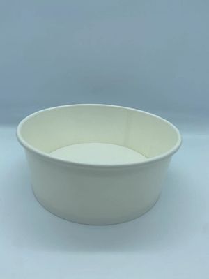 PE আবরণ সহ 1150ml বায়োডিগ্রেডেবল ডিসপোজেবল সাদা কাগজের বাটি